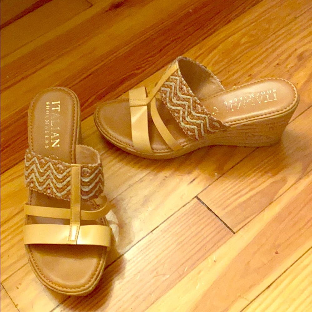 Italian Shoemaker Nude Wedges